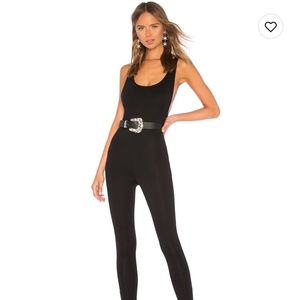 Full length black body suit